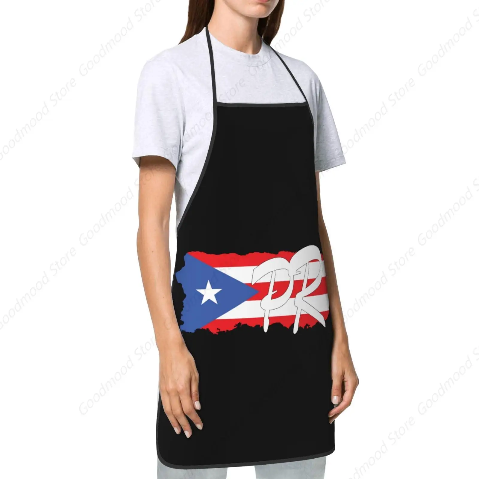 Funny Apron Chef-Puerto Rico Flag Puerto Rican Boricua Pride 1 Kitchen Cooking Apron Bib,Baking Gardening Home Durable