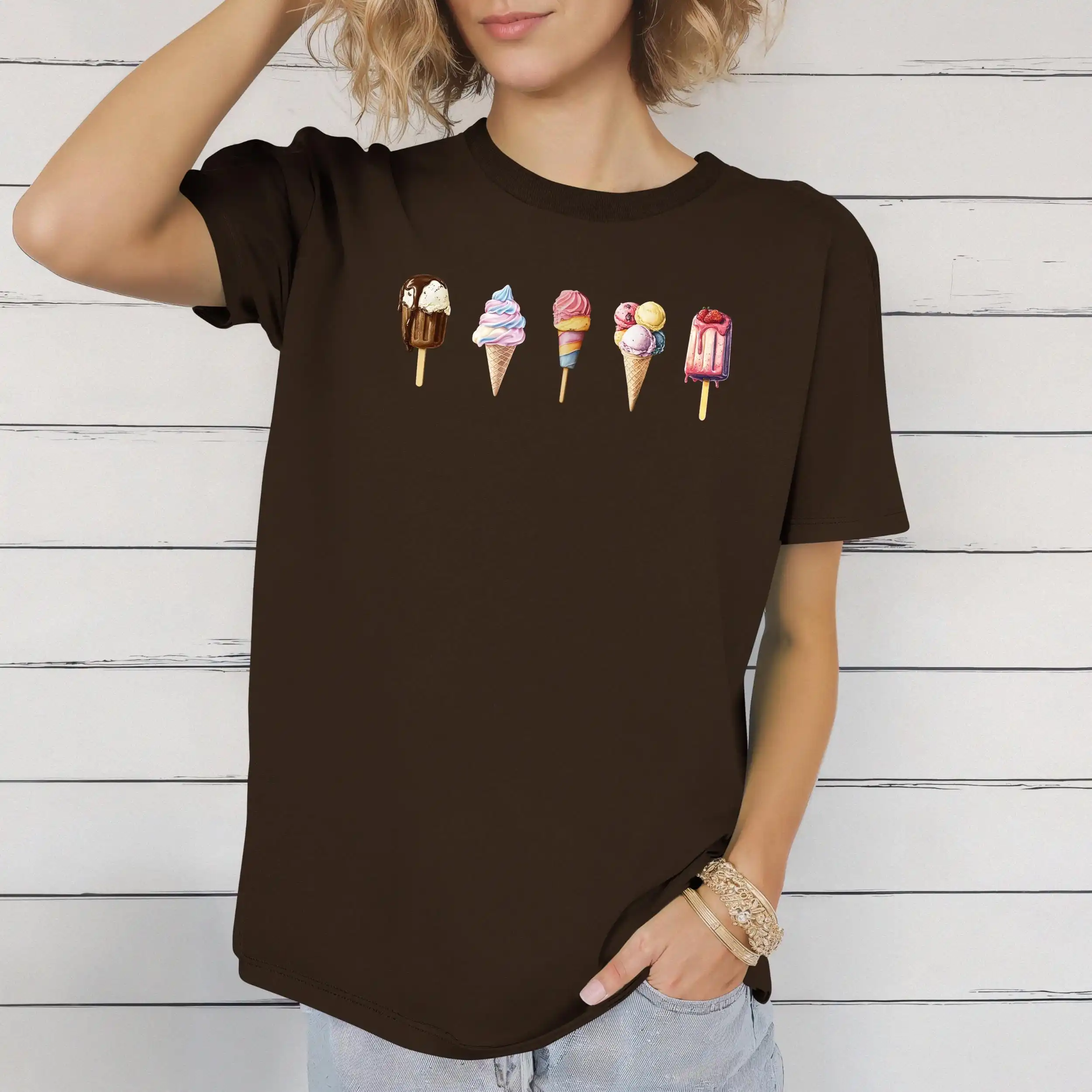 

Retro Gelato T Shirt Ice Cream Vintage Style Nostalgic Design Cool Summer Apparel For Foodies