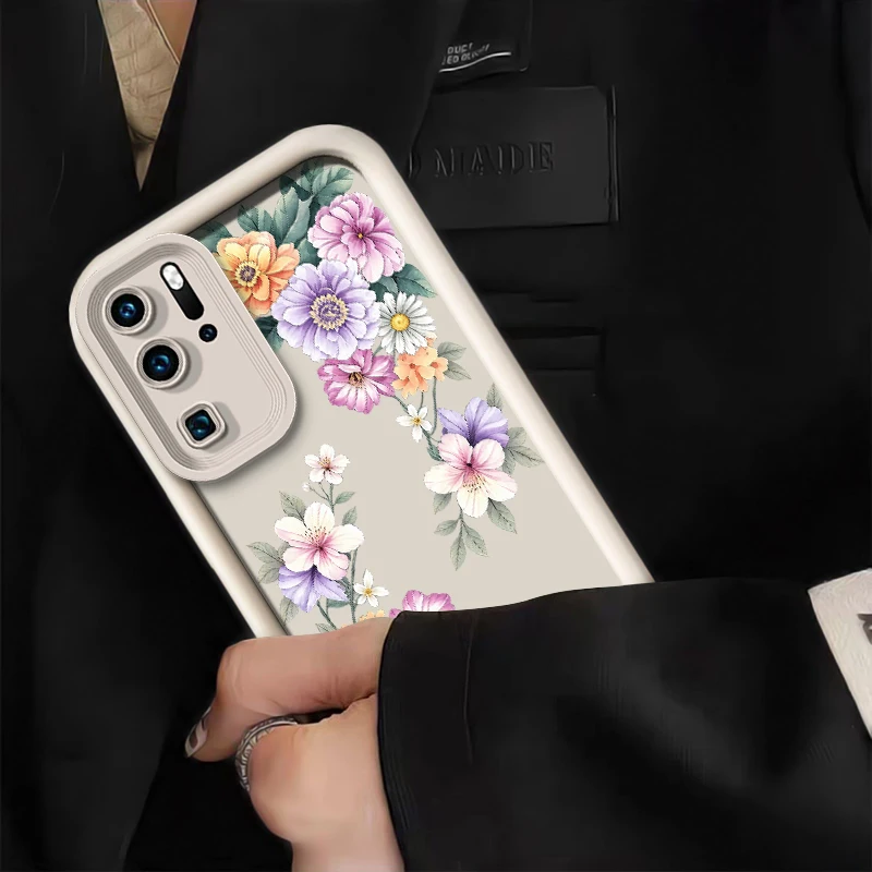 Flower Case For Huawei P20 P30 P50E P40 Lite P Smart Mate 20 30 40 50 Pro Y9 Prime 2019 Y7A Y9S Anti Scratch Silicone Cases Etui - view 3