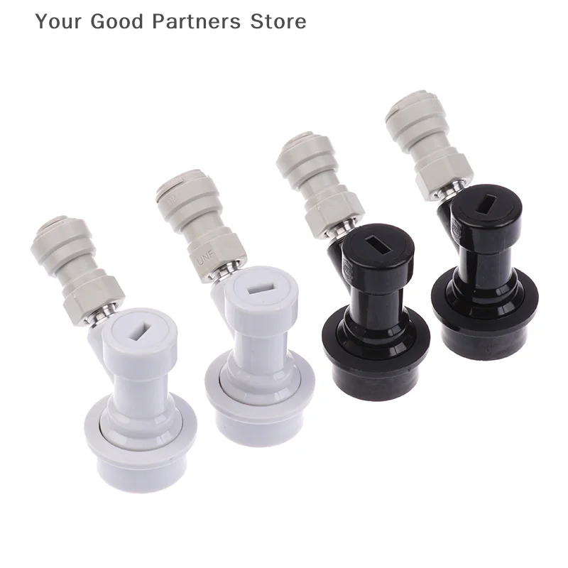 Beer Keg Connector Dispenser Ball Lock Disconnect Kit Gas/Liquid Connectors For 5/16 3/8 Hose Tube With Push-in Quick Joint