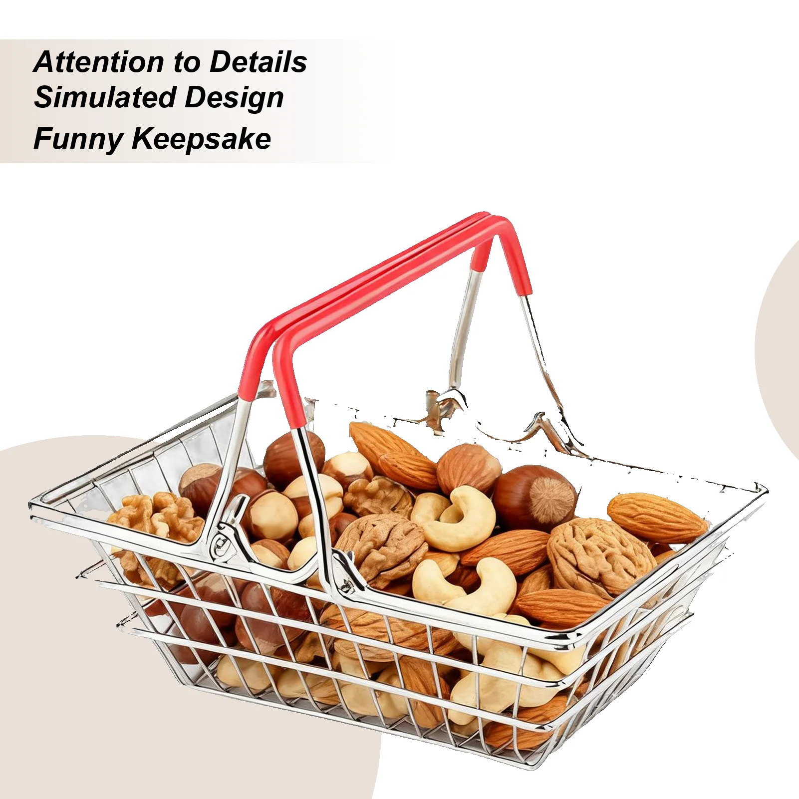 

Tiny Grocery Cart Doll House Accessories Supermarket Shopping Grocery Handcart for Kids Boys Collectors Fairy Gardens Pretend