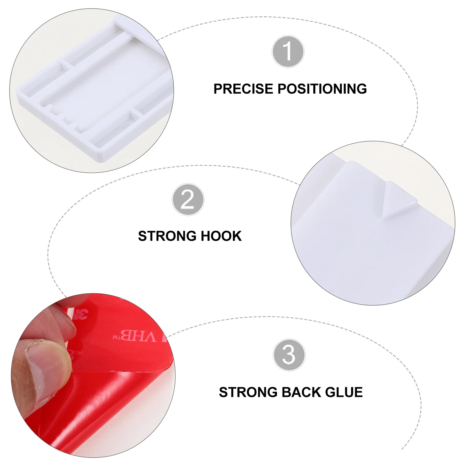 

6Pcs Socket Cable Fixer Mount Self Adhesive Power Strip Holder for Wall Desktop Organization Punch Free Installation PP