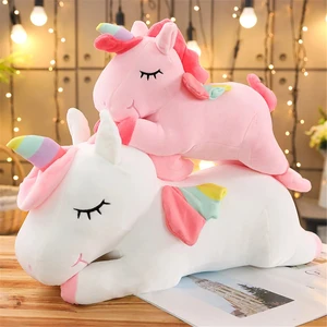 25 cm kawaii lügen Einhorn Plüsch Spielzeug weich gefüllte weiß rosa Pferdesbeschäftigung Spielzeug für Kinder Mädchen Neues Geburtstagsgeschenk 6 Hauptverkaufsspielzeug Pink - №2