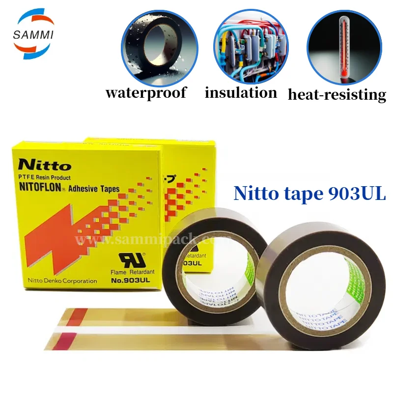 

Top Quality Durable High Temperature Resistance Nitto PTFE Material Adhesive Tape 903ul For Sealing Machine