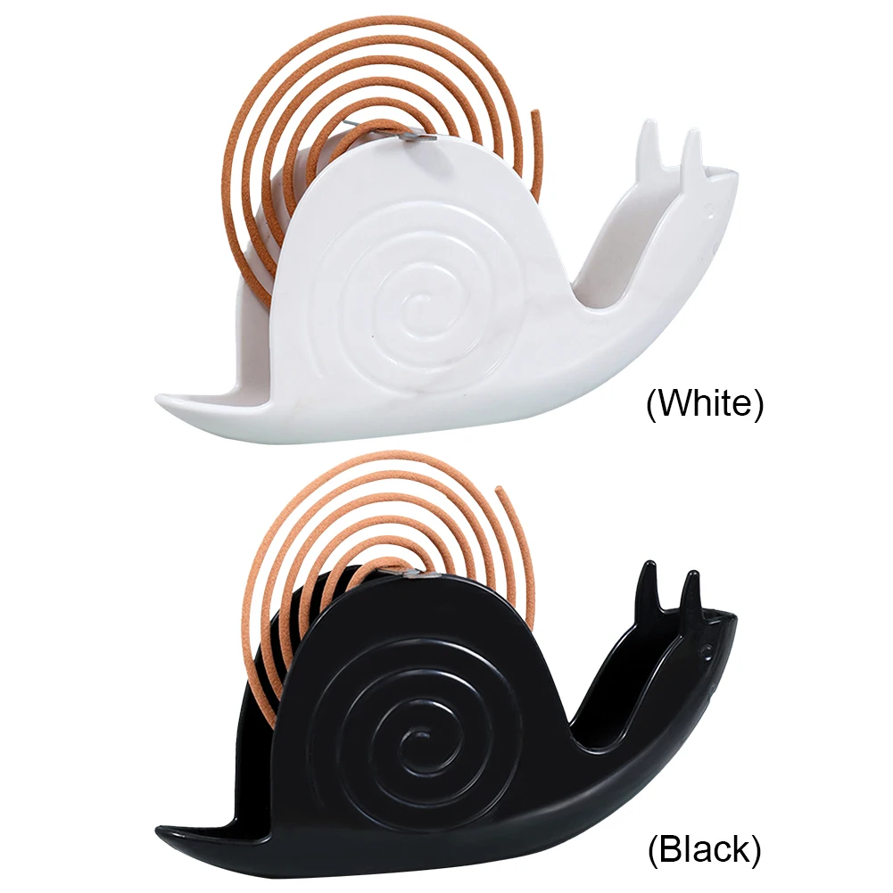 10-2PCS Snail Shape Mosquito Coil Burner Fireproof Mosquito Coil Box Household Mosquito Coil Holder for Table Decorations Gifts