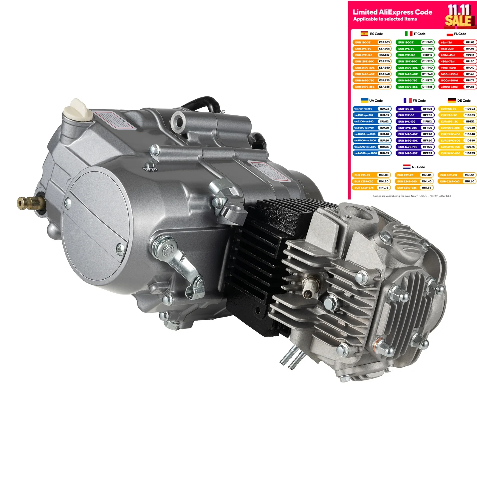 Crf50 125cc Single Cylinder Air Cooling Engine, 4-stroke Engine Semi Auto