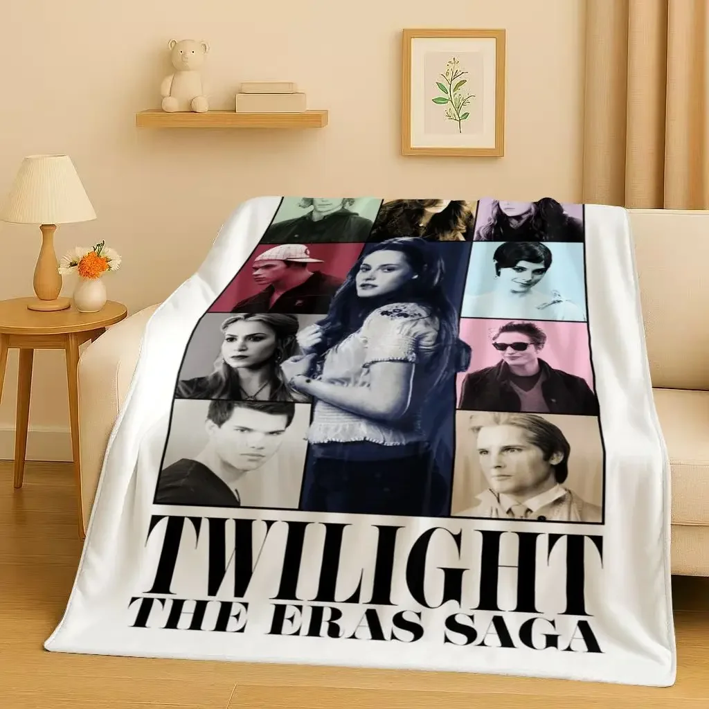 HD Twilight Saga Bella Edward Vampire Movie Flannel Blanket,Ultra Soft Warm Plush Throw for Home Bedroom Bed Sofa Cover Camping