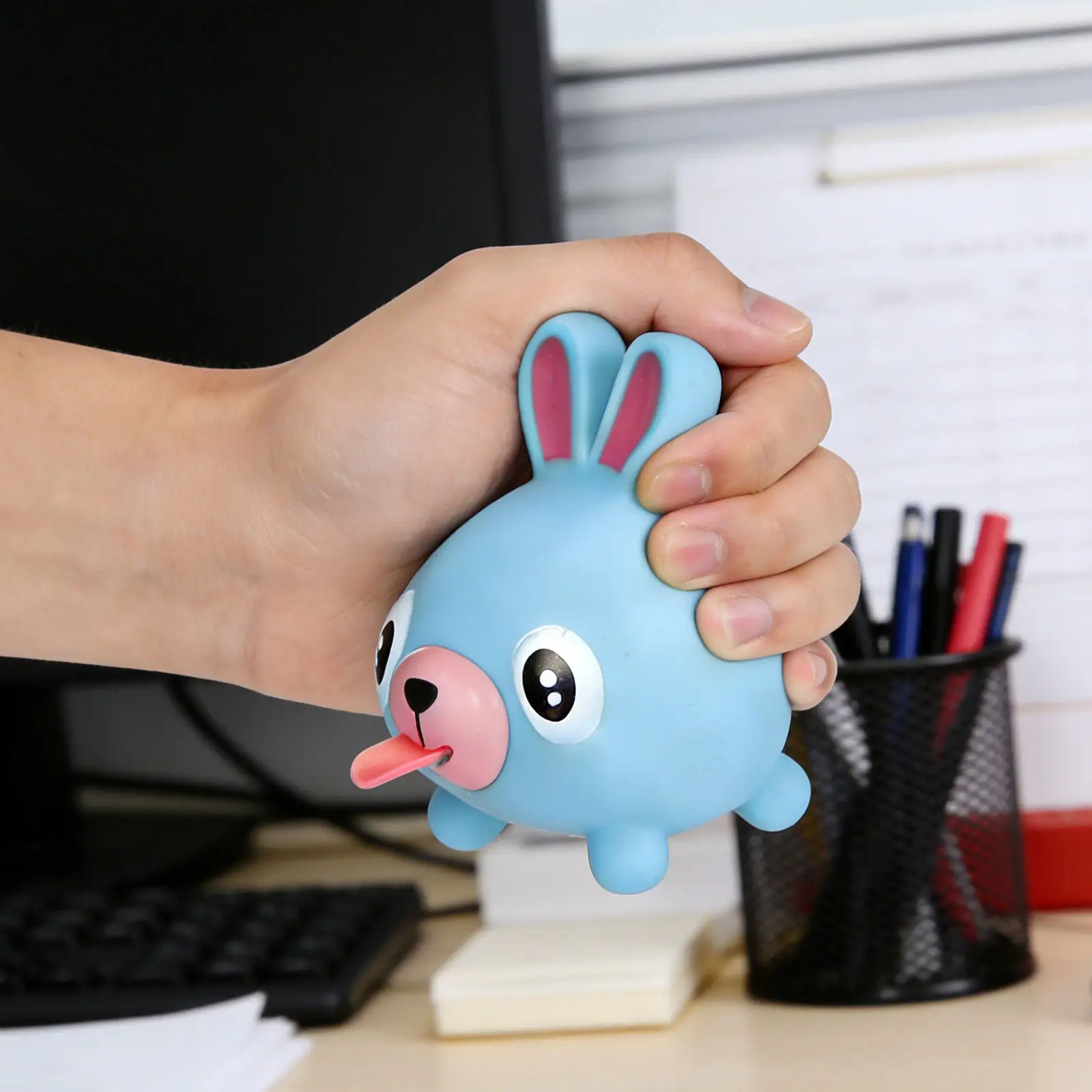 Brinquedo Sensorial de PVC Macio em Formato de Língua para Alívio do Estresse, Pequeno e Portátil, para Crianças