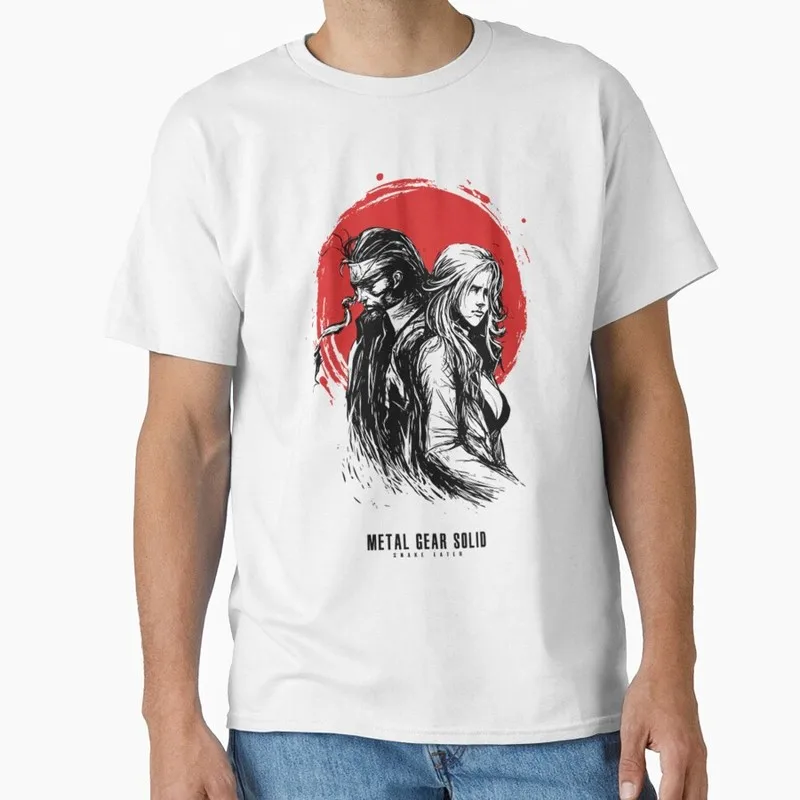 Metal Gear Solid MGS Game Gift T‑Shirt for Gamer Unisex Cotton Short Sleeve Tees Solid Snake Graphic Print Streetwear Tops