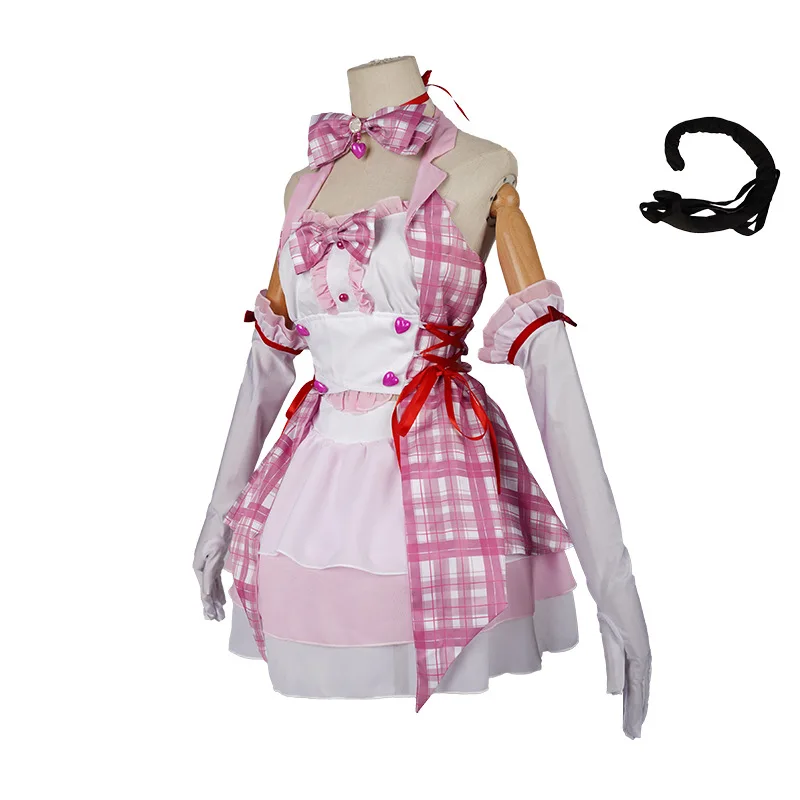 Nekopara Anime Cosplay Traje para Meninas, Vestido Lolita, Gato Bonito, Roupa Neko, Chocolate, Baunilha, Performance de Palco, Dançando