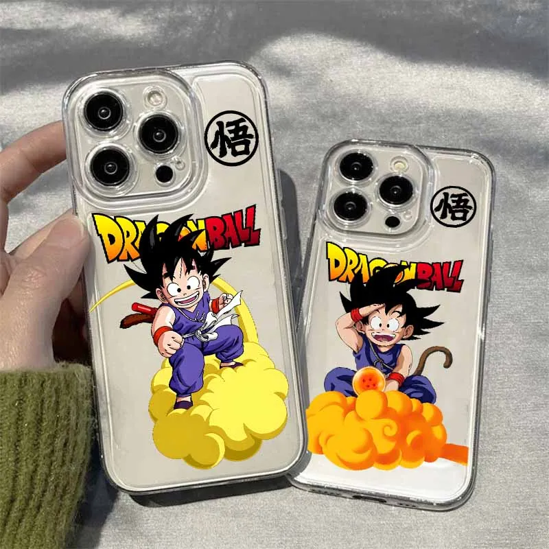 Dragon Ball Son Goku Handyhülle für Apple iPhone 17 Air 16E 15 14 13 12 11 Mini Pro Max Plus Transparente Weltraum-Hülle