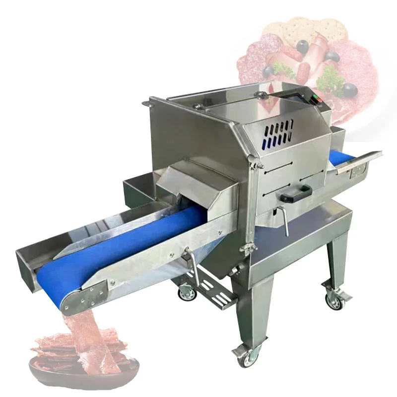 

Commercial Cooked Beef Cured Meat Slicer For Cooked Meat Slicing Electric Cooked Vegetable Pickled Meat Cutting Machin