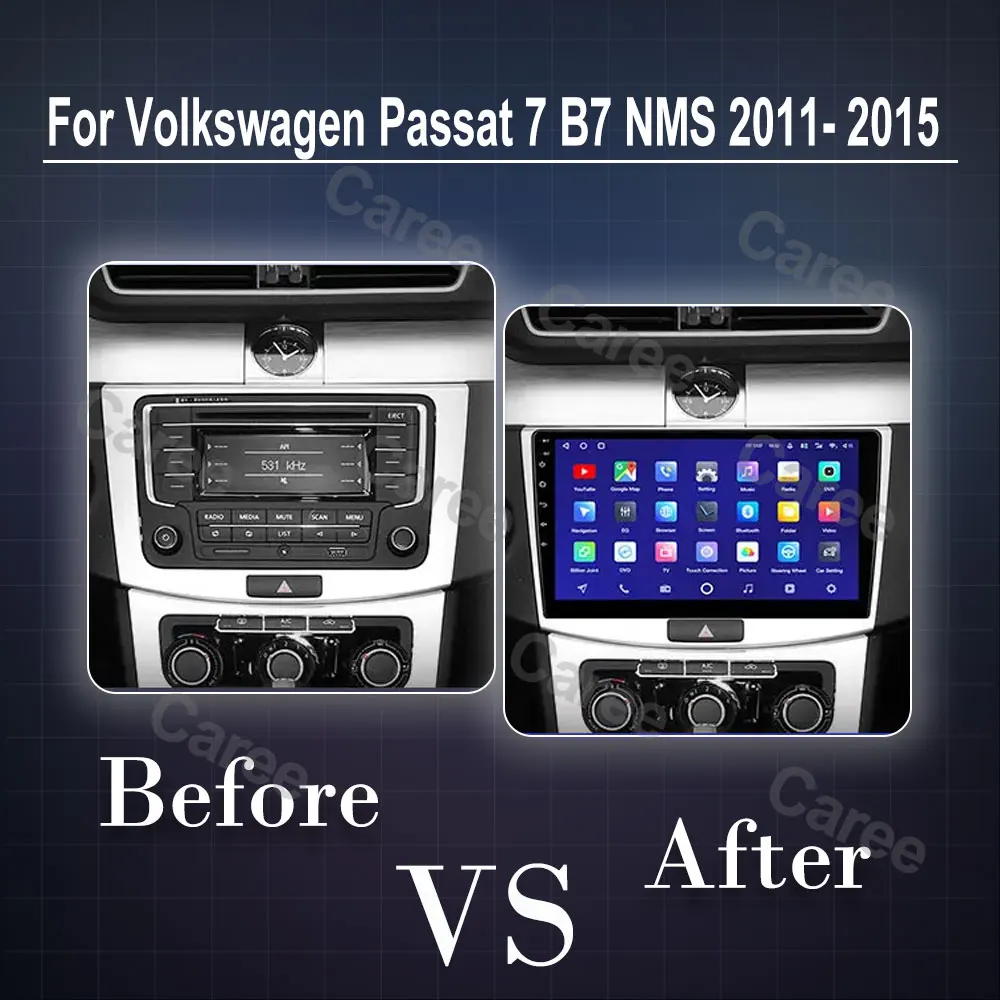Android 16 Carplay Auto 4G WIFI For Volkswagen VW Passat B6 B7 CC 2007 - 2016 GPS Car Radio Multimedia Player Stereo Navigation