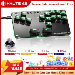Haute42 Fightstick Hitbox Controller senza leva Mini Stickless Arcade Stick per PC /Ps3/ Ps4 /Switch Arcade Hitbox Controller
