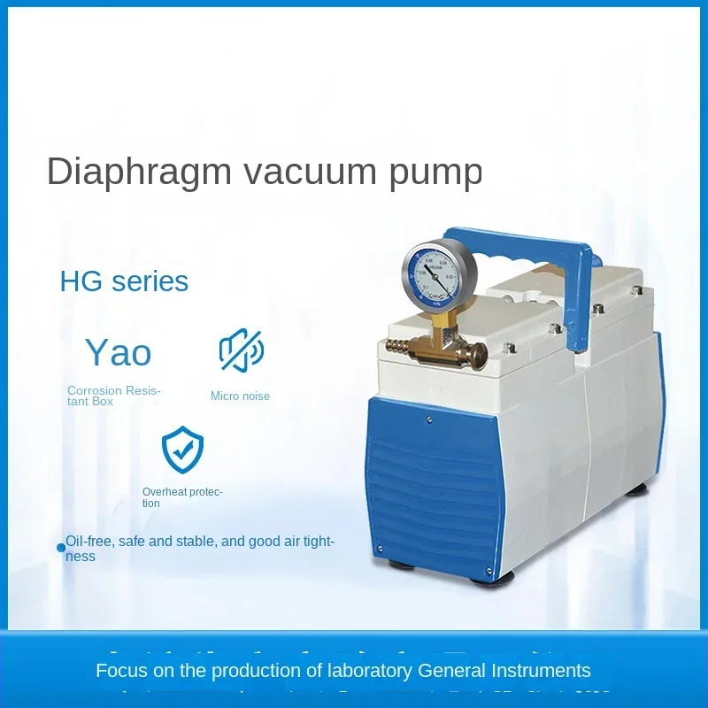 Laboratory Vacuum Pump Positive and Negative Pressure Small Miniature Suction Air Pneumatic Oil-Free Diaphragm Vacuum Pump