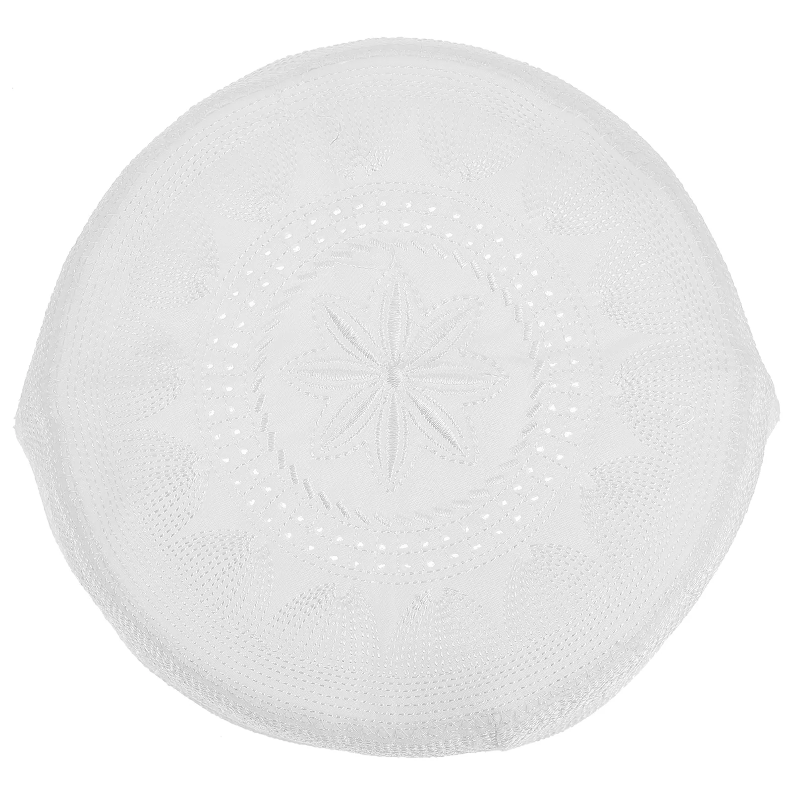 

1pc Islamic Men Hat Polyester Cotton Lightweight Durable Embroidered Worship Muslim Hats for Eid Practical Design Male Riding
