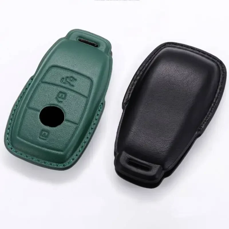 Car Smart Key Case Cover Leather for Mercedes-Benz GLA GLK-Class V-Class GLS W177 W205 W213 W222 G63 X167 E200 E300