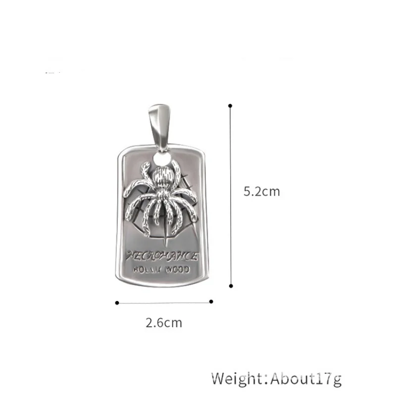 NEW 925 Sterling Silver Personalized Spider Pendant For men European And American Retro Thai Silver Ha Xi Punk Jewelry