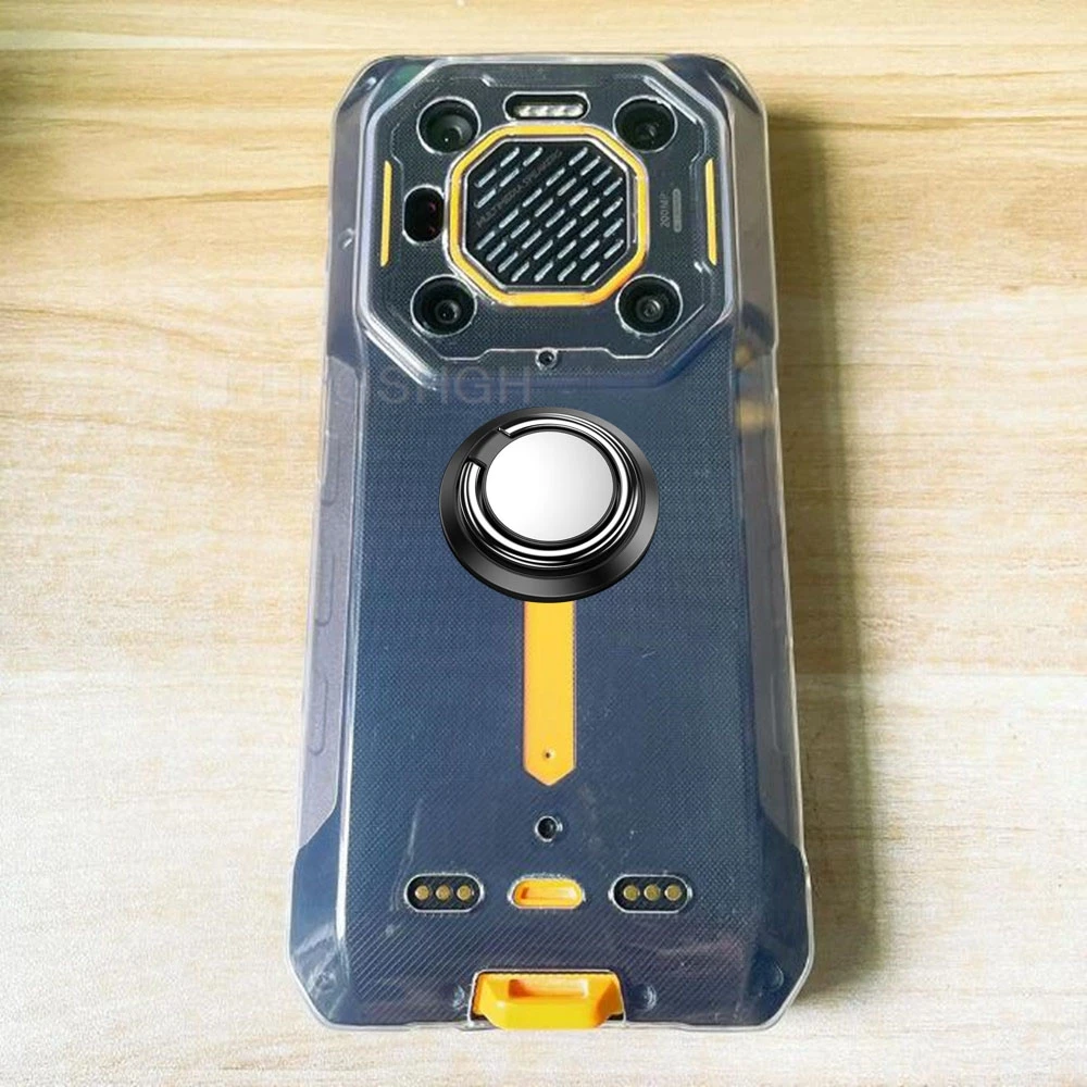 For Ulefone Armor 26 Ultra 26Ultra 2024 6.78" Back Ring Holder Bracket TPU Soft Silicone Phone protect Case Anti falling shell