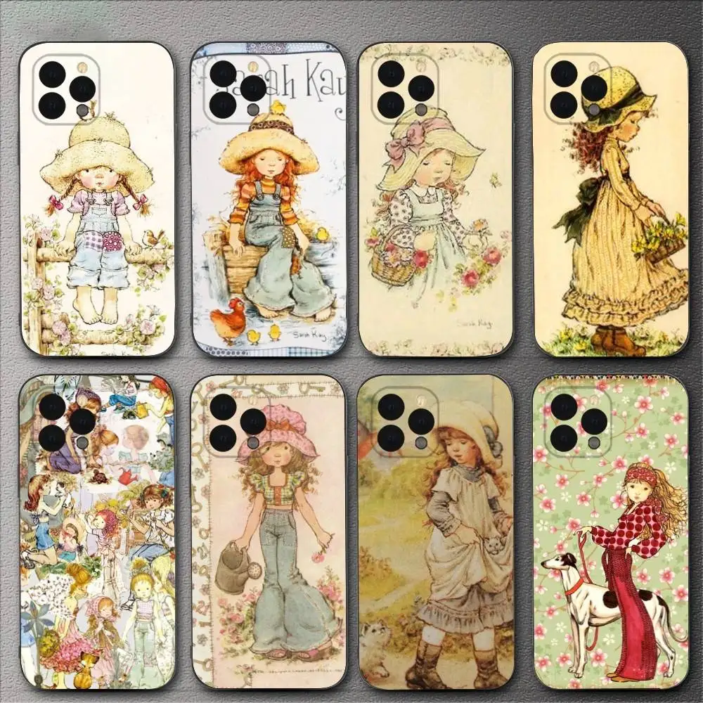 

Sarah Kay Phone Case For iPhone 16,15,14,13,12,11,XS,XR,X,8,7,Pro,Max,Plus,mini Silicone Black Cover