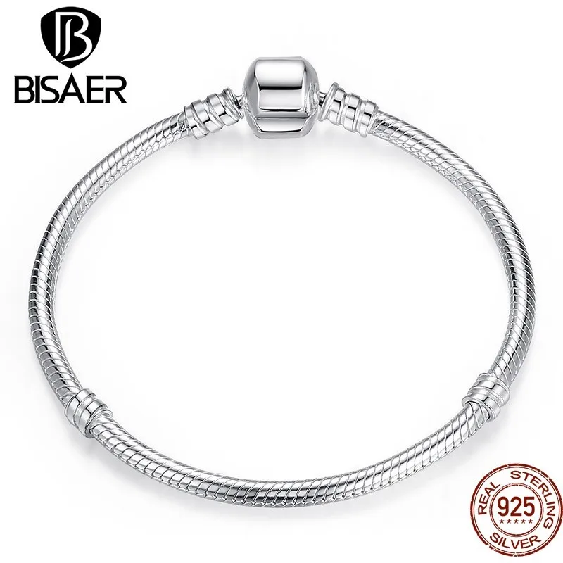 bisaer 100 925 prata esterlina classico cobra pulseira personalizado charme pulseiras para mulheres de luxo joias finas weus902 01