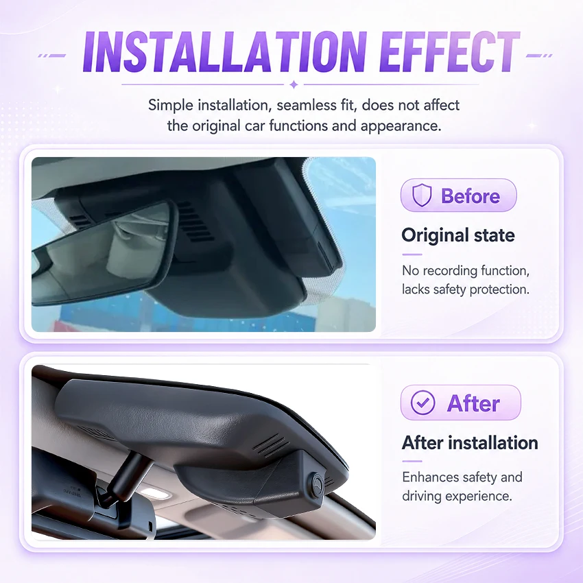 Car Camera for Toyota Crown (16th Gen) 2023 2024 2025 2026, 2160P Dash Cam for Toyota, WIFI Connection APP Control Plug and Play