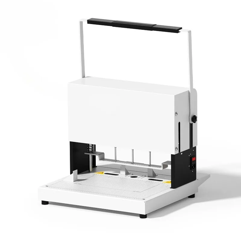 Three-hole first-line binding machine Personnel file line installation machine Adjustable electric file threading punching