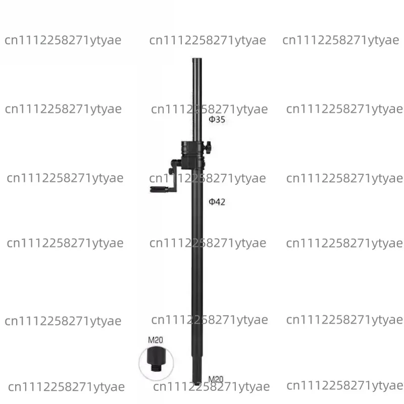 Floor-standing Subwoofer Stand with Dual Speakers: Hand-crank All-Metal Stand