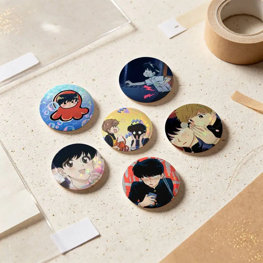 Cute Anime Go For It Nakamura Badges 25 32 44 58 75 Mm Round Cosplay Pin Bag Decor Fans Collect Friends Gifts Brooch Souvenir
