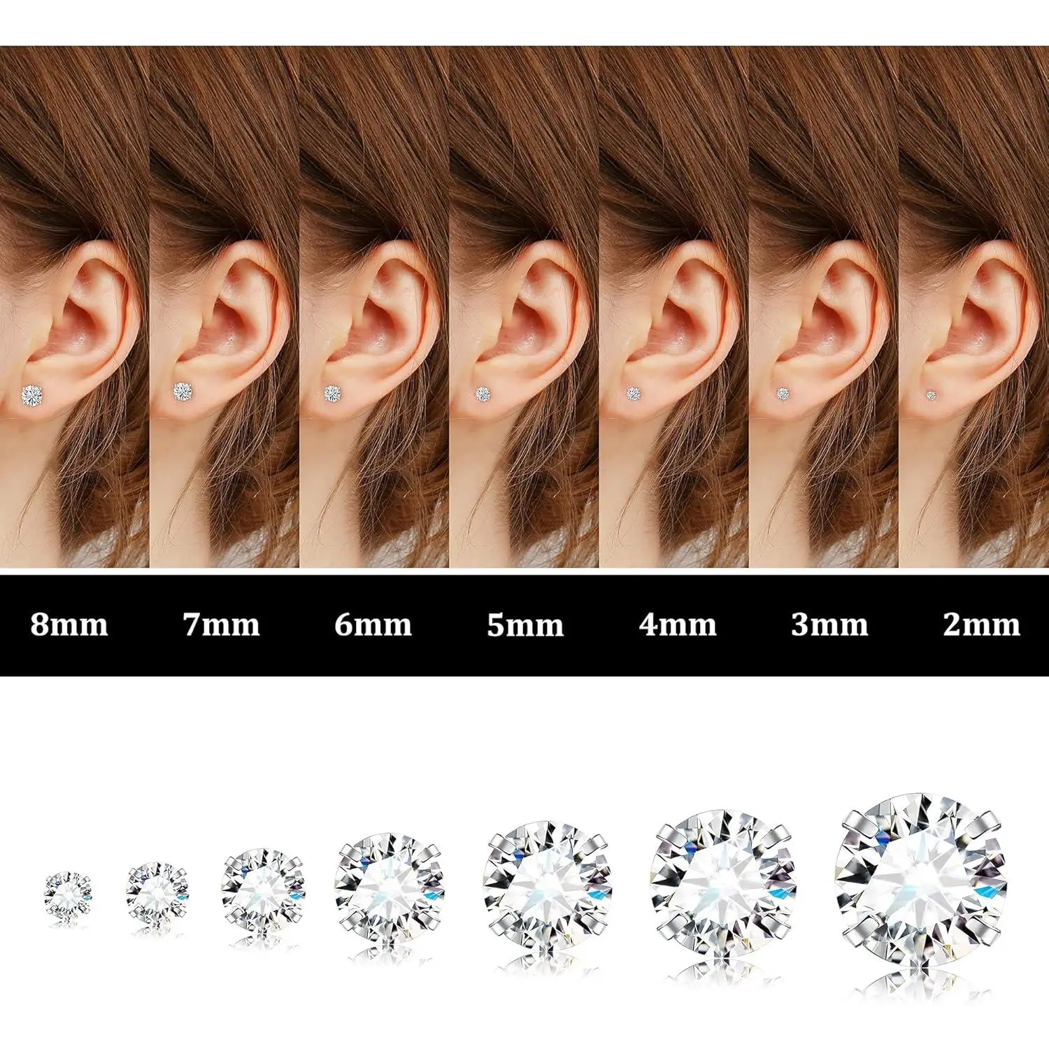 20G Hypoallergenic Flat Back Studs 2