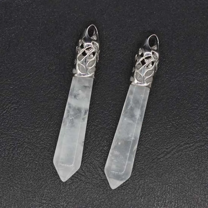 Healing Crystal Pendulums For Dowsing Divination Natural Amethyst Quartz Lapis Lazuli Hexagon Stone Pendulum Pendule Pendant