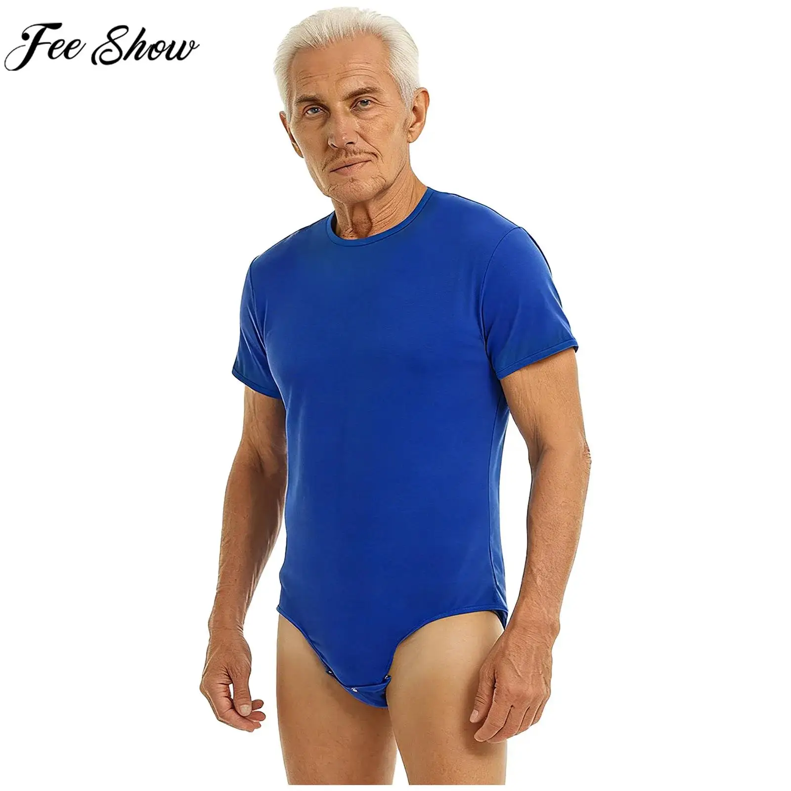 Adult Special Needs Adaptive Clothing Short Sleeve Elderly Incontinence Bodysuit for Alzheimer Disabilities Patient Bedridden