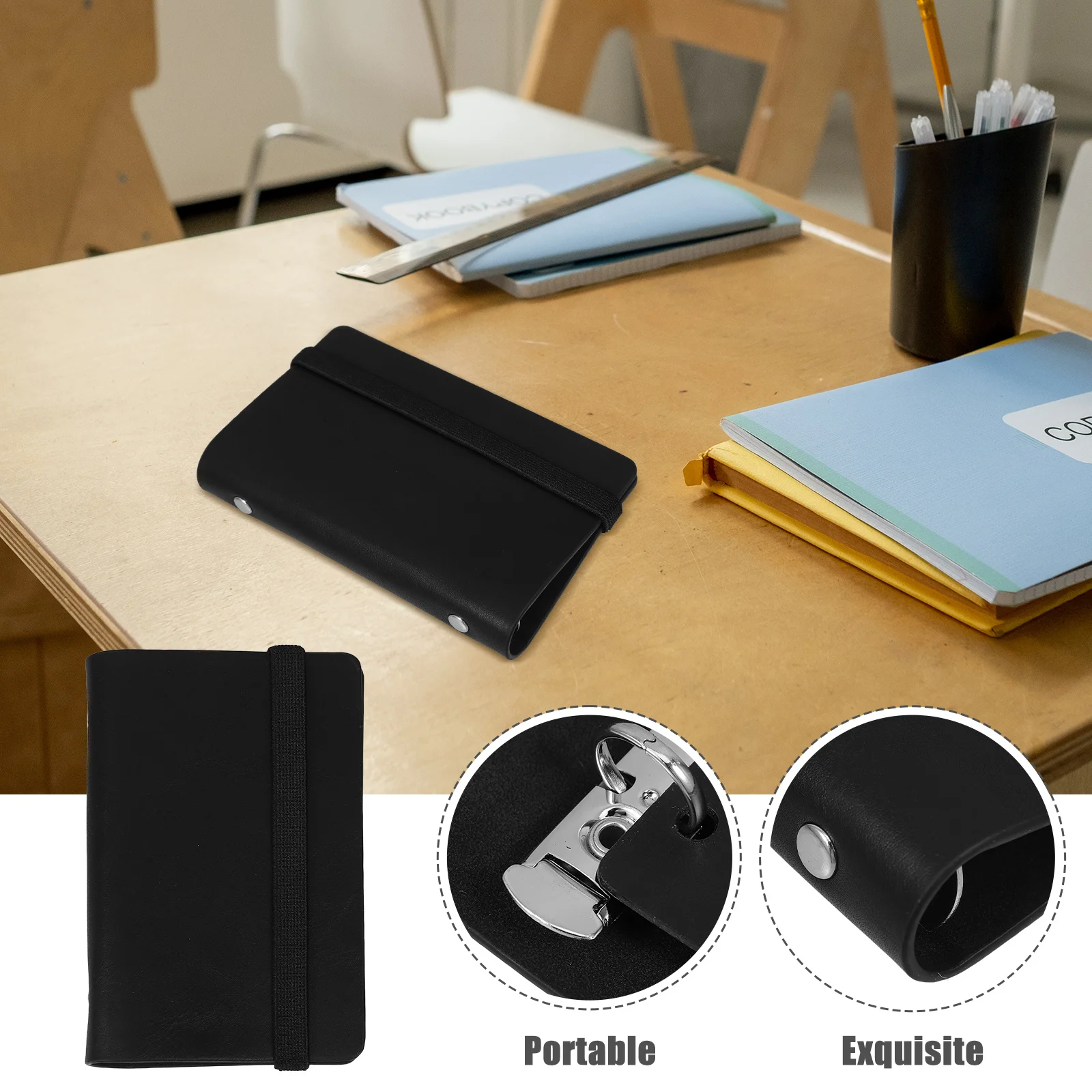 1Set Portable PU Binder Cover for M5 Small Lightweight Planner Accessory Compact Notebook Shell for Work Study Travel