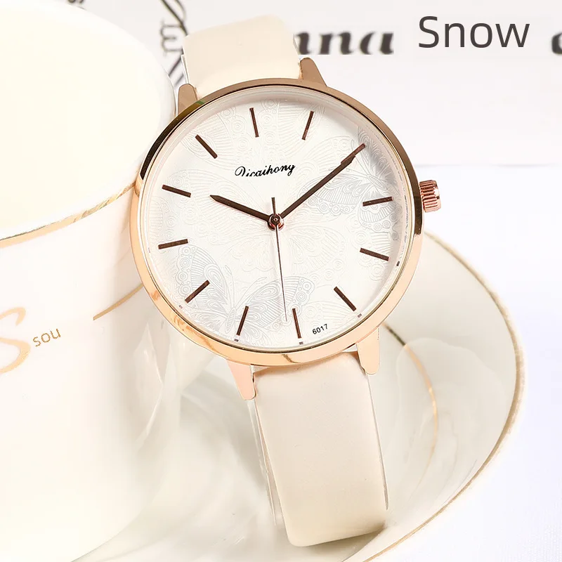 Reloj de estilo antiguo para mujer, correa de cuero para estudiante, tira de estilo nacional, tendencia de moda Simple, alto sentido