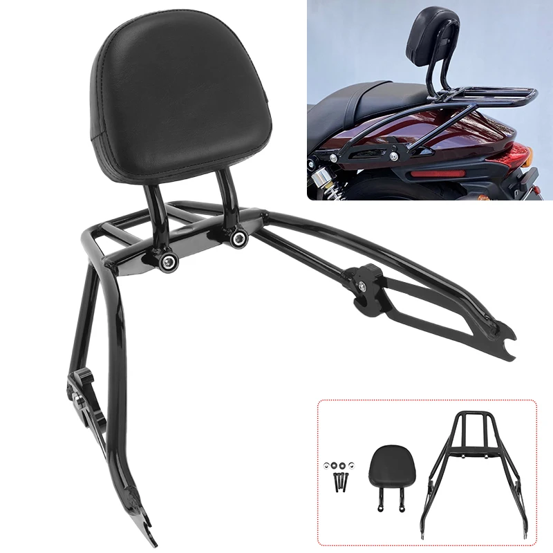 Motorcycle Rear Passenger Detachable Sissy Bar Backrest With Luggage Rack For Harley Street 500 Street 750 XG500 XG750 2015-Up