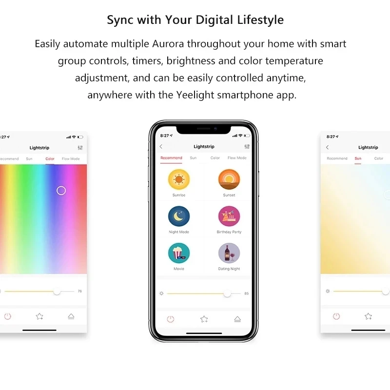 Yeelight Aurora Smart Light Strip 1S Plus 2 Meter LED RGB Colorful WiFi Remote Control with Xiaomi Mi Home Smart Home