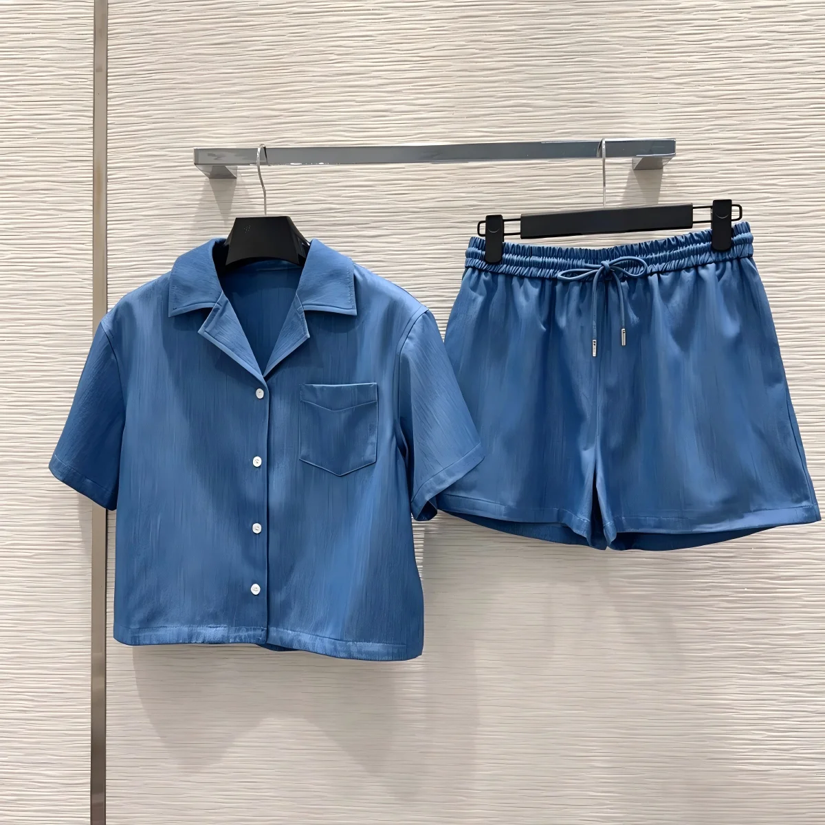 2026 high-quality new women's clothing thin imitation denim suit for women--hb722