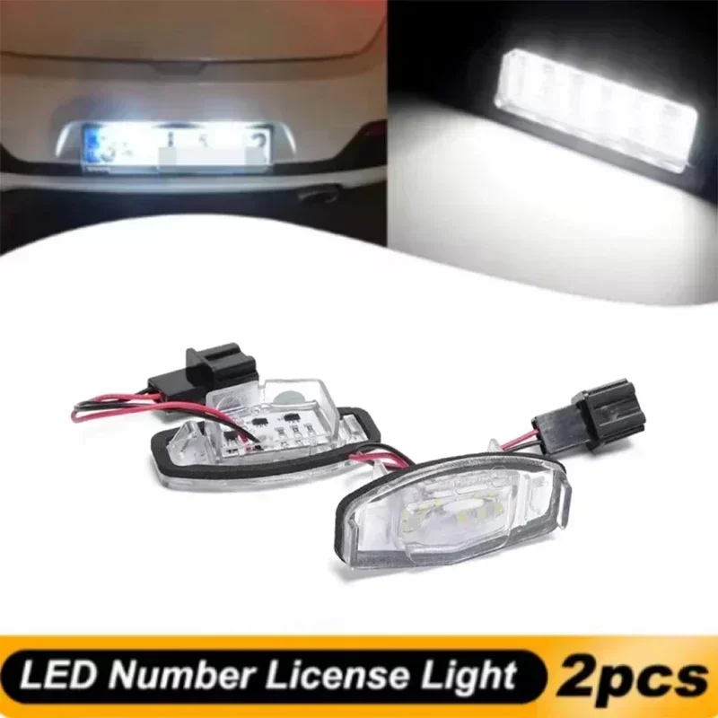 

2PCS LED Beads License Plate LED Light Lamp Led Number License Plate Light for Acura MDX RL TL TSX ILX RDX White License Light