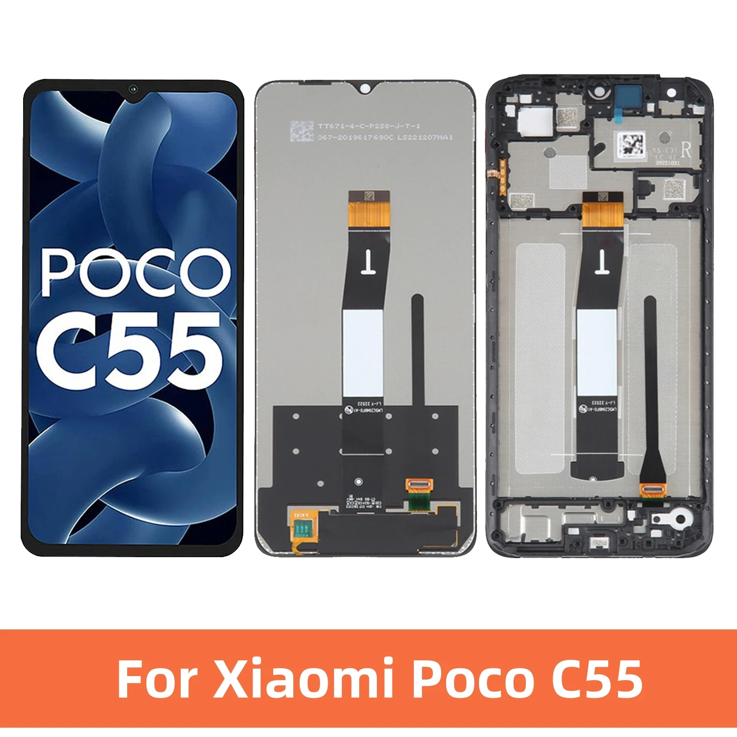 

6.71" For Xiaomi Poco C55 22127PC95I LCD Display Touch Screen Replacement Digitizer Assembly