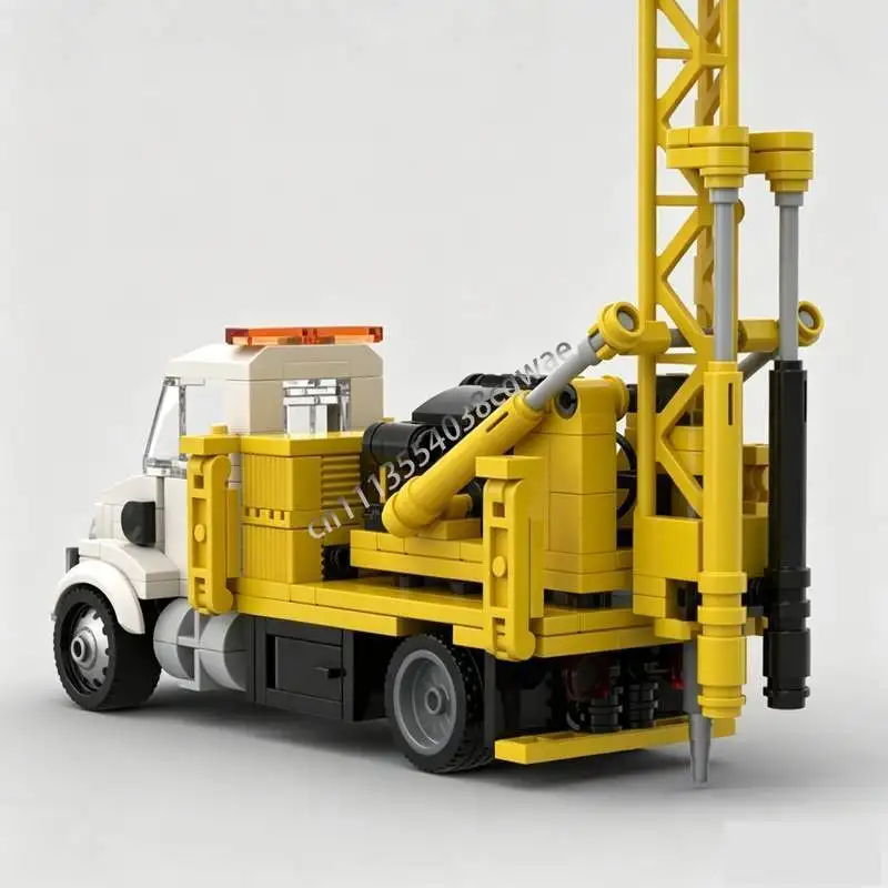 339 Parts Duty Drilling Rig Truck Technical Building Blocks MOC Model DIY Assembly Toy Popular Gift Desktop Collection Display