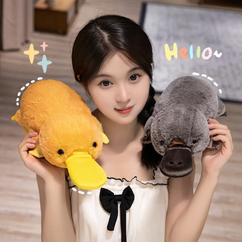 New 45cm Lovely Platypus Plush Toys Cartoon Funny Home Kids Exquisite Birthday Creative Gifts Soft Stuffed Animals Parenting