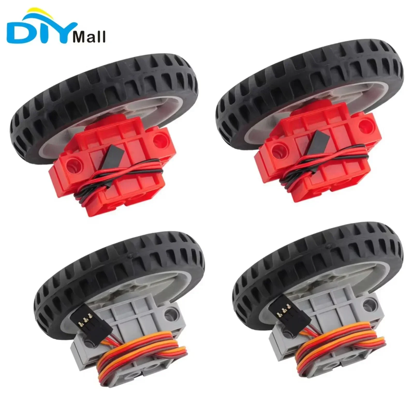 

4 шт./лот Geekservo программируемый серый Severo красный мотор с колесами с поперечной осью для DIY Micro:bit LEGOeds строительные кирпичи броски