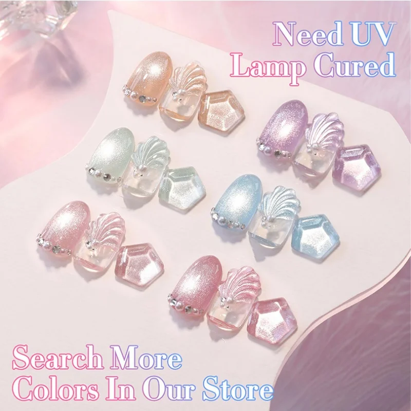 9D Cat's Eye Nail Polish Gel Set with Magnetic Stick Manicure Phototherapy Glue Glitter Cat Eye DIY Semi-permanent Nail Supplies