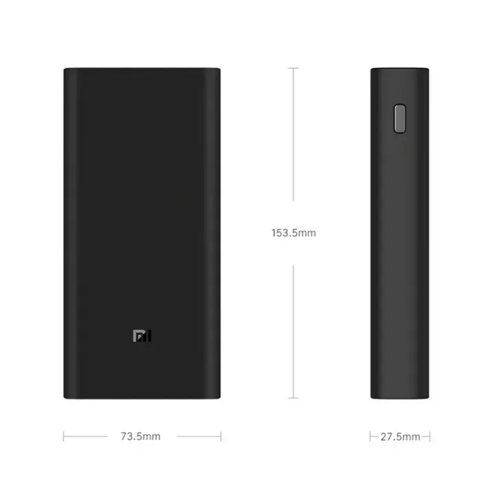 Xiaomi Mi PowerBank 20000 mAh PB200SZM Power Bank Szybkie ładowanie 50 W Flash Charging Powerbank 2 USB 1 Wyjście typu C Powerbank