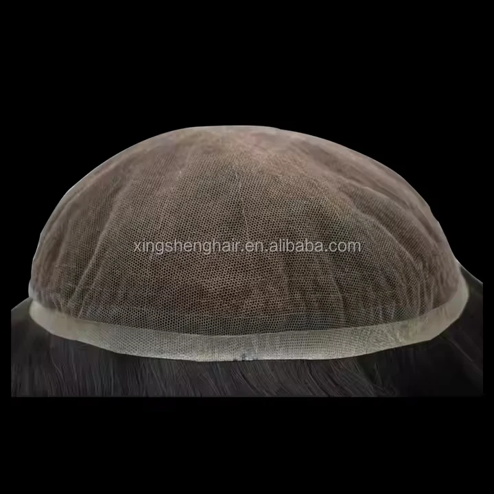 Parrucchino afro per uomo Parrucca parrucchino in pizzo pieno non rilevabile Protesi per capelli maschili Unità di sistema da 6 pollici Parrucca afro riccia