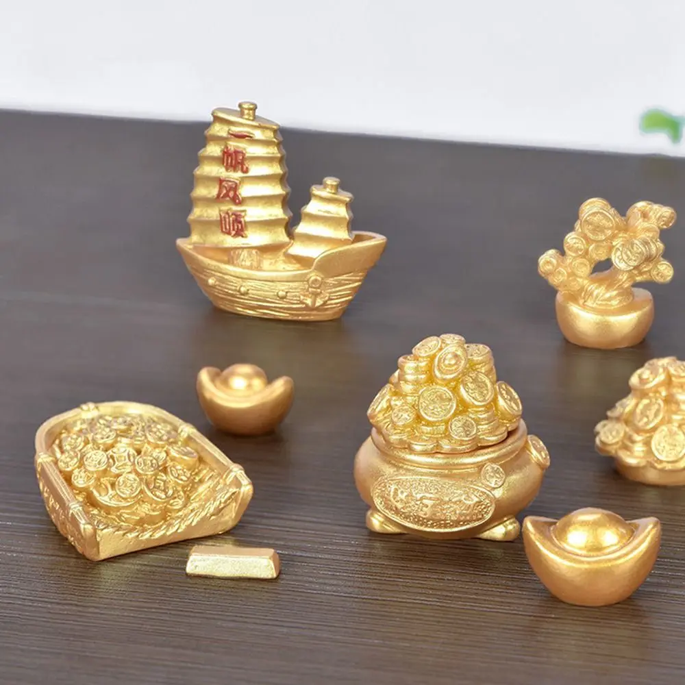 Decoration Crafts Wealth Rolling Desktop Decor Home Decor Fortune Trinkets Auspicious Ornaments Figurine Small Ornament