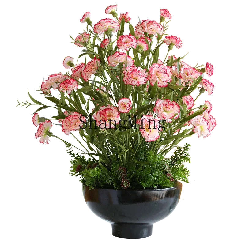 

LXY household simple modern simulated flower set, fake flower potted plants in the living room
