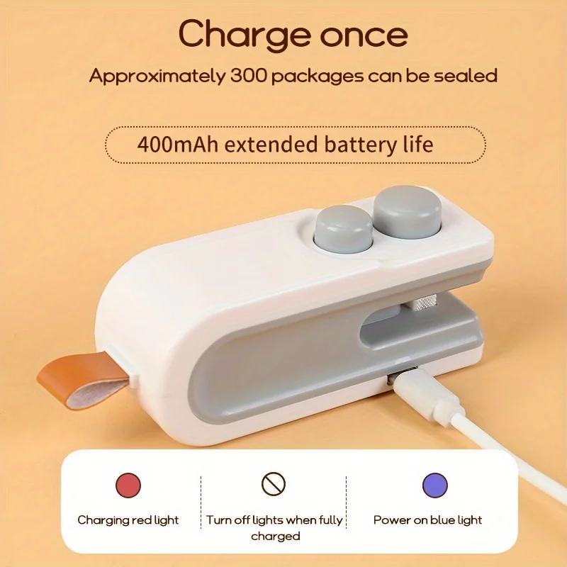 ماكينة ختم الأكياس الحرارية الكهربائية من Xiaomi، شحن USB، جذب مغناطيسي 2 في 1، قطع الختم، حقيبة بلاستيكية محمولة، سدادة حرارية #5