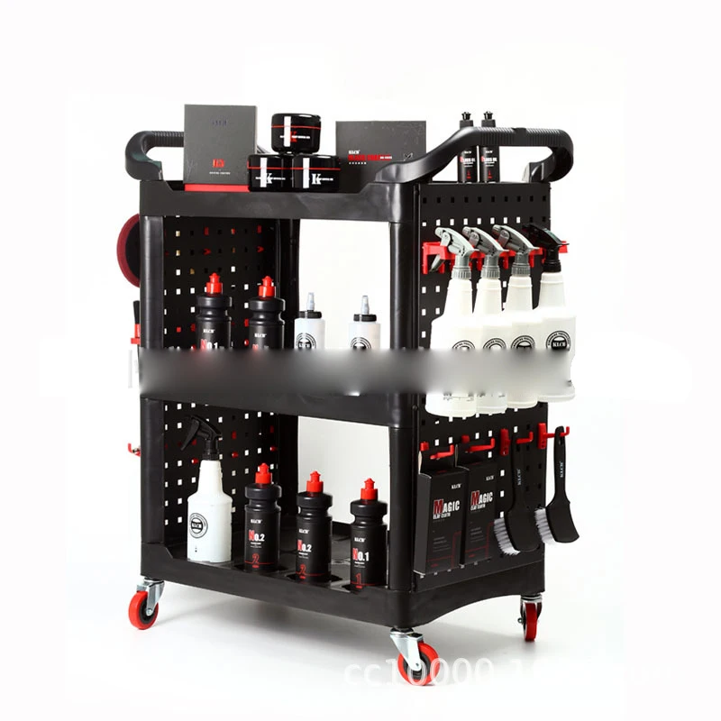 Multifunction Car Beauty Tools Removable Cart Polishing And Washing Three-Layer Storage Casters Trolley  Fine Washing  Equipment