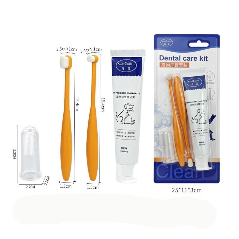 Kit limpieza dental 4 piezas para perros y gatos – Pasta y cepillo - imagen 3